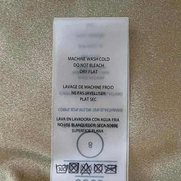 Good American Reversible Good Waist Cheeky Bottom 8 5XL High Shine Sage Gold NWT - Picture 7 of 13